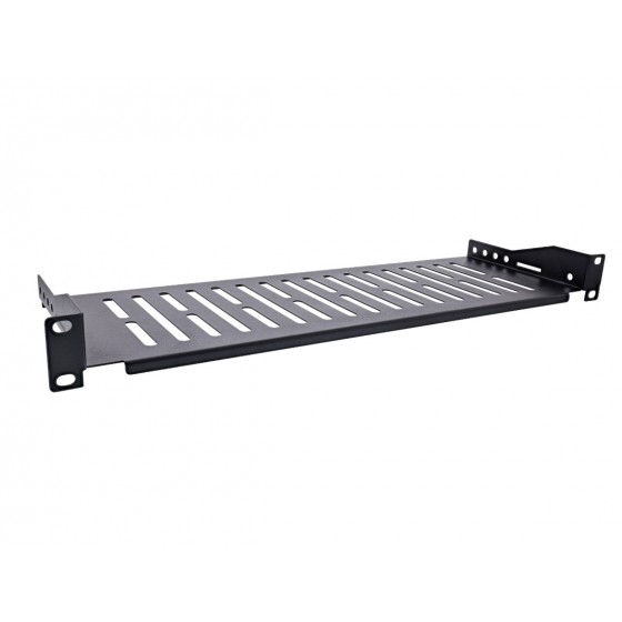 InLine® 19" Fachboden, 150mm, 10kg, 1HE, RAL 9005 schwarz