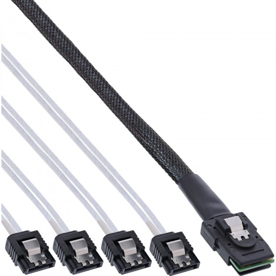 InLine® SAS Anschlusskabel Mini SAS 4x Sata