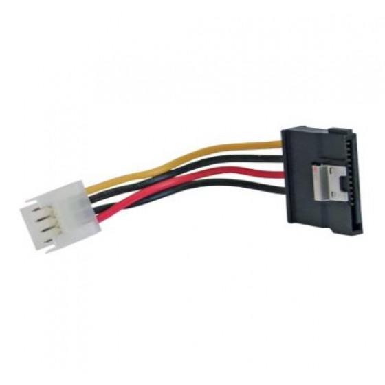 InLine® SATA Stromadap-Kab., 1x 8,89cm (3,5") BU/15pol SATA ST, m. Lasche, 0,06m