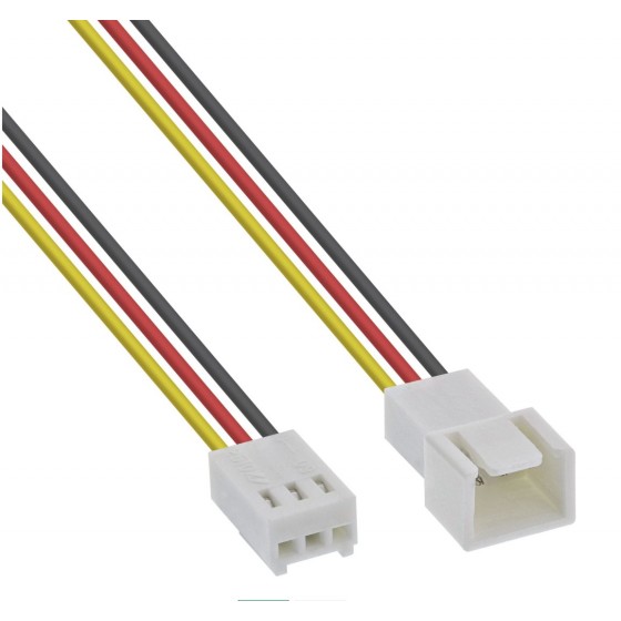 InLine® Lüfterkabel Verlängerung, 3pol Molex Stecker / Buchse, 2m