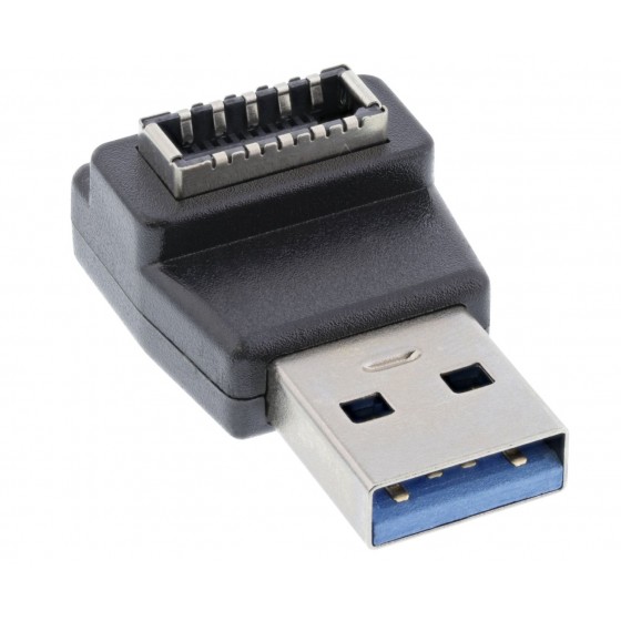InLine® USB 3.2 Adapter, USB-A Stecker zu intern USB-E Frontpanel Buchse