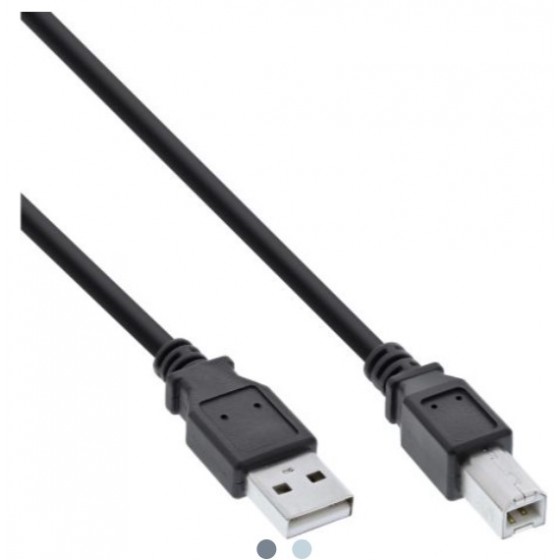 InLine® USB 2.0 Kabel, A an B, schwarz, 7m