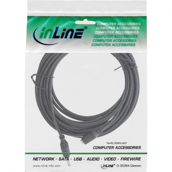 InLine® DC Stecker Verlängerungskabel für SmartHome Außen-Kamera, 3m