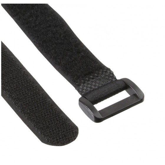 InLine® Klettschlaufen 20x300mm, 10er, schwarz