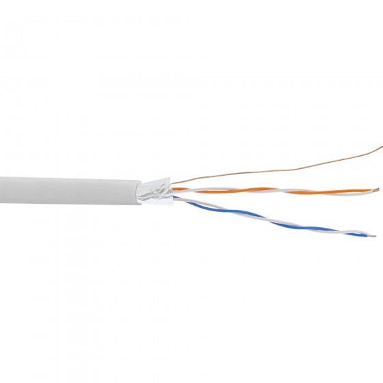 InLine®Telefon-Kabel 4-adrig, 2x2x0,6mm, zum Verlegen, 25m Ring