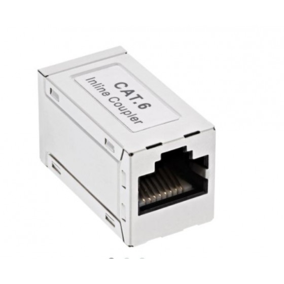 InLine® Patchkabelkupplung Metall Cat.6, 2x RJ45 Buchse, geschirmt