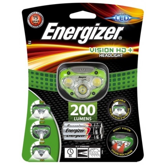 Energizer Kopflampe Vision HD+ inkl. 3 AAA