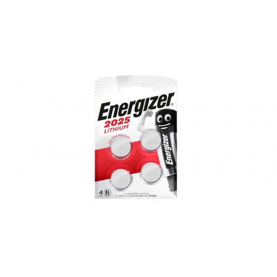 Energizer Knopfzellen-Batterie, Lithium, CR2025 - 4 Blister