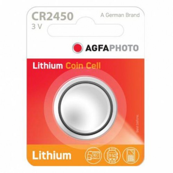 AGFAPHOTO CR2450 3V Lithium im 1er-Blister