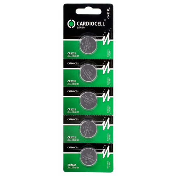 20 x CardioCell CR 2032 3V Lithium Batterie Knopfzelle 210mAh - 4 x 5er Streifen