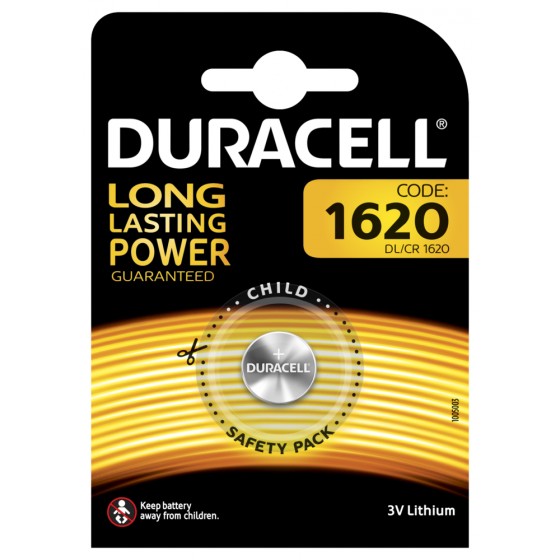 1 x Duracell DL1620  CR 1620 3V Lithium Batterie Knopfzelle im Blister