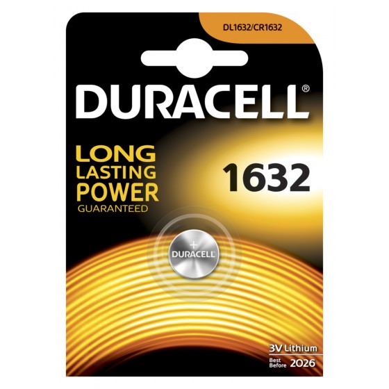 1 x Duracell DL1632  CR 1632 3V Lithium Batterie Knopfzelle im Blister