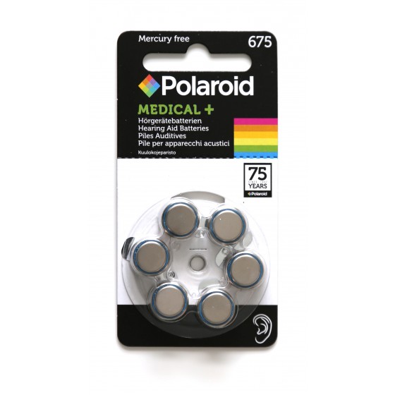 Polaroid Medical+ 675 Hörgeräte-Knopfzellen 650 mAh 1,45V