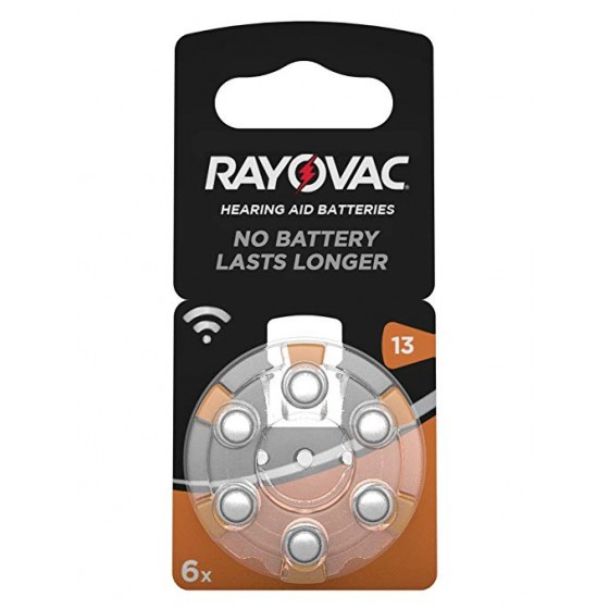 Rayovac Acoustic Hörgerätebatterien - PR48 Typ 13 Orange - 6er Packung