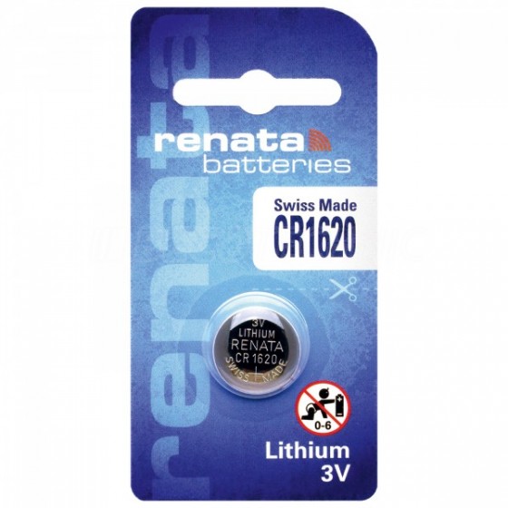1 x Renata CR 1620 3V Lithium Batterie Knopfzelle 68mAh DL1620 im Blister