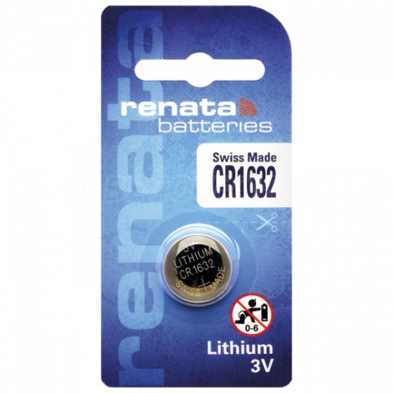 5 x Renata CR 1632 3V Lithium Batterie Knopfzelle 125mAh im Blister
