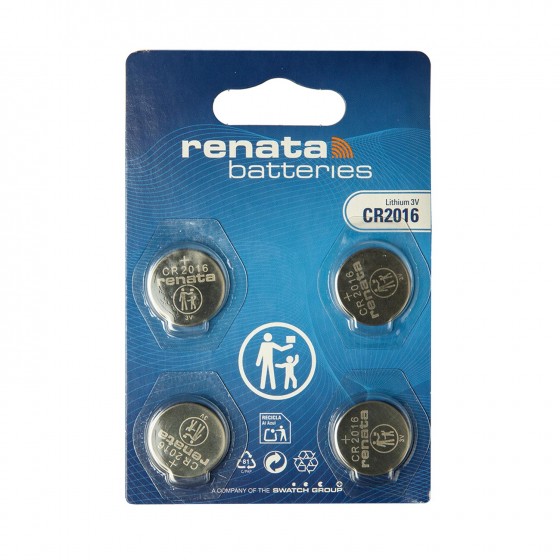 Renata CR2016.CU MFR 3V Lithium in 4er-Blister 90mAh