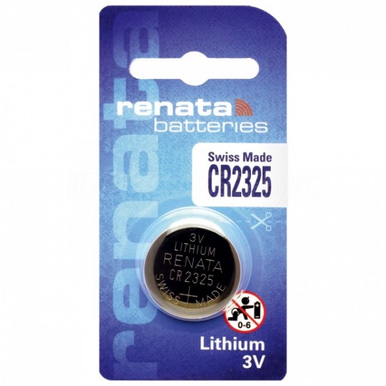 2 x Renata CR 2325 3V Lithium Batterie Knopfzelle im Blister 190mAh