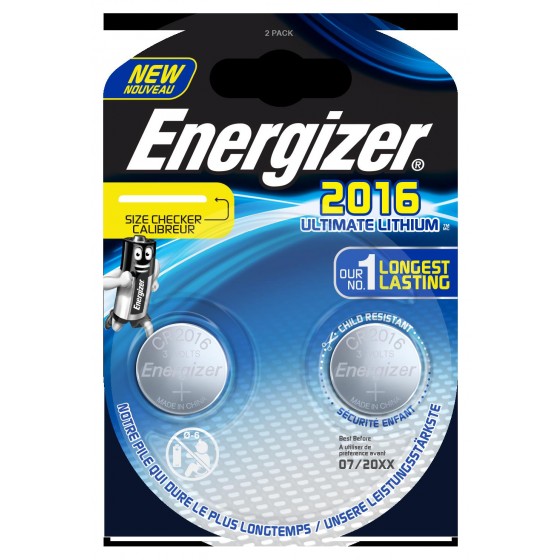 Energizer CR2016 3V Ultimate Lithium in 2er-Blister