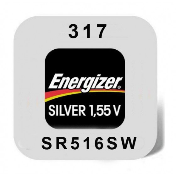 Energizer 317 (SR62/SR516SW) Uhrenbatterie 1,55V Silveroxid in 1er-Miniblister