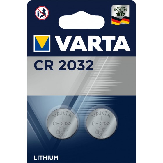 Varta CR2032 6032 101 402 3V Lithium in 2er-Blister 220mAh