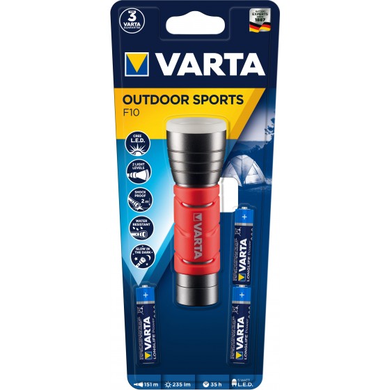 Taschenlampe Varta 17627 LED Outdoor Pro Sport, inkl. 3x AAA