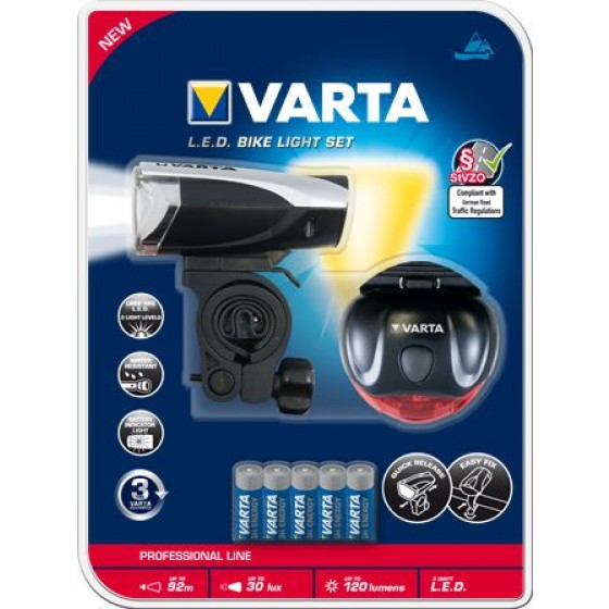 Taschenlampe Varta 18803 Bike Light Set LED inkl. Batterien