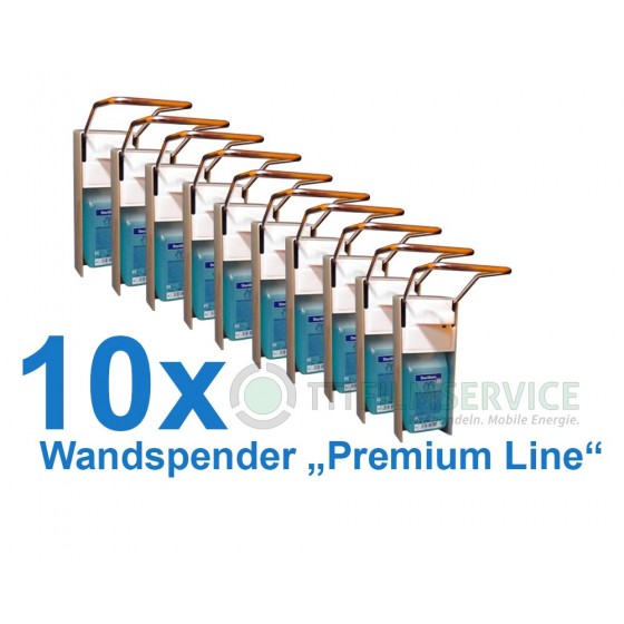 10x Wandspender "Premium Line" aus Metall mit Edelstahlpumpe Nr. 3030120C