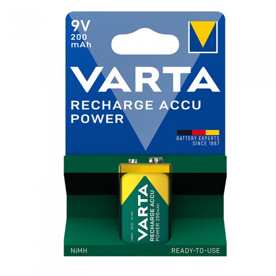 Varta 9V-Akku 56722 101 401 (200mAh) Ready2use 8,4V in 1er-Blister