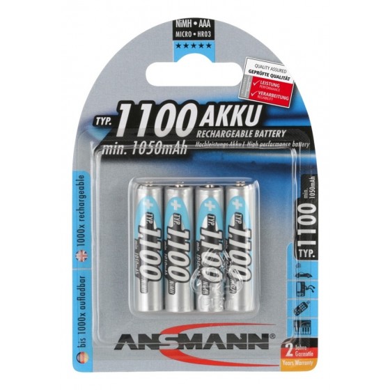 6x Ansmann Micro-Akku 1100mAh