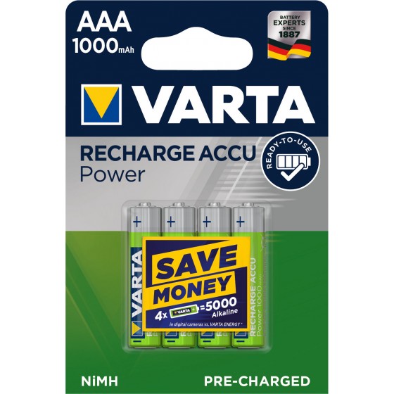 Varta Micro-Akku 5703 301 404 (1000mAh) 1,2V in 4er-Blister