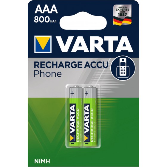 Varta Micro-Akku T398 58398 101 402 PHONE POWER 1,2V (800mAh) in 2er-Blister