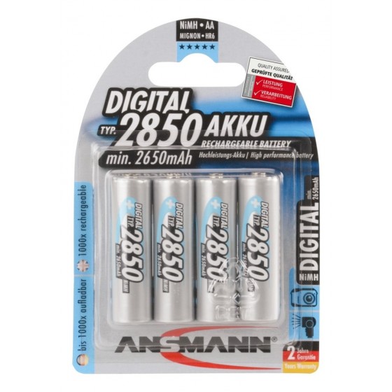 Ansmann Mignon-Akku Digital 2850 mit 2650mAh in 4er-Blister Nr. 5035092