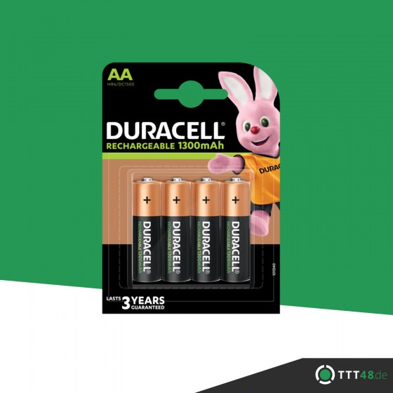 Duracell Rechargeable AA (HR6) 1.300mAh 4er Packung