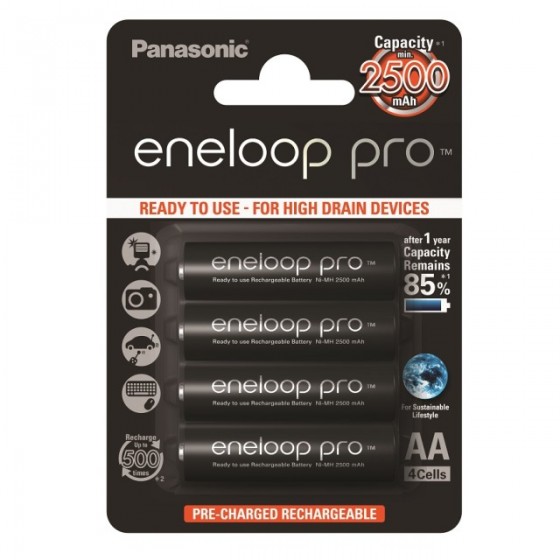 Eneloop Mignon Akku Pro BK-3HCDE/4BE AA 2500mAh im 4er-Blister + Box - Online