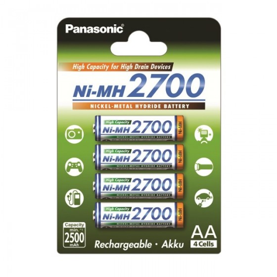 Panasonic Mignon Akku BK-3HGAE/4BE 2700mAh im 4er-Blister