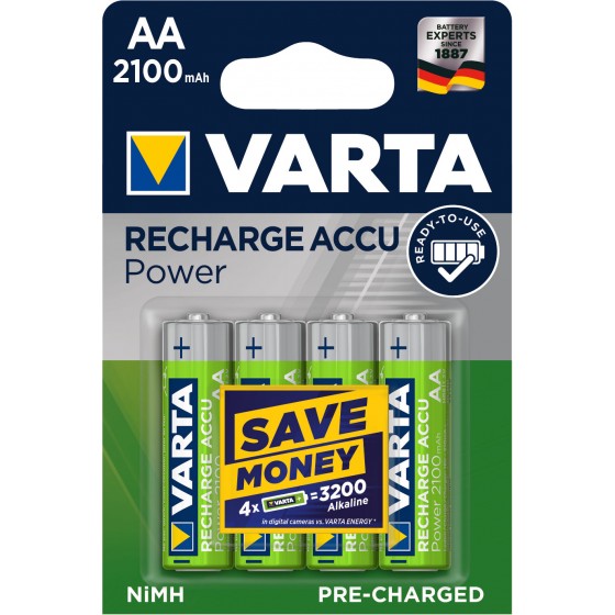 Varta Mignon-Akku 56706 101 404 (2100mAh) 1,2V Ready2use in 4er-Blister