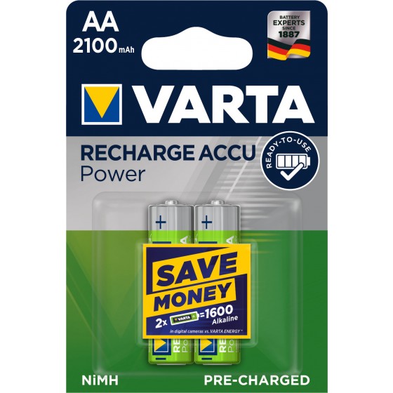 Varta Mignon-Akku 56706 101 402 (2100mAh) 1,2V Ready2use in 2er-Blister