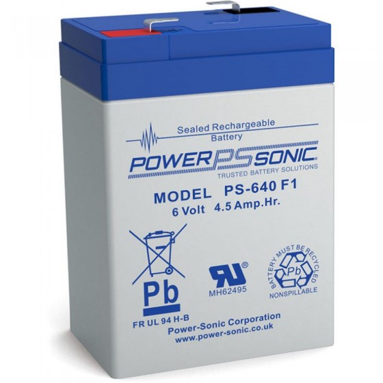 Powersonic PS 640 Blei-Vlies Akku 6V 4,5Ah mit 4,8mm Faston