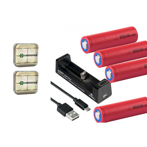 4 x Panasonic Sanyo NCR20700B Li-Ion Akku 4250mAh + Xtar MC1 Ladgerät + 2 Boxen