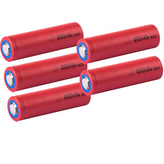 5 x Panasonic Sanyo NCR20700B Li-Ionen Akku 3,6V - 3,7 V 20A 4250mAh lose