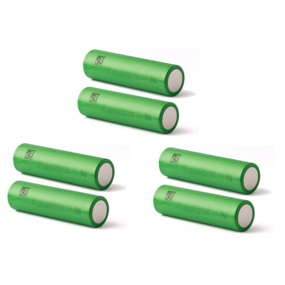 6 x Sony Konion US18650VTC4, 3,7V, 2100mAh, 30A, 18650