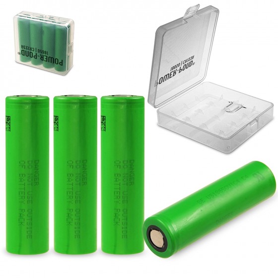 4 x Sony US18650VTC4 30A 2100mAh inkl. Akkubox "POWER-POND"