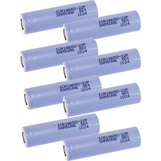 8 x Samsung ICR18650-22P 3,6V-3,7V 2150mAh 10A Lithium Ionen Akku lose