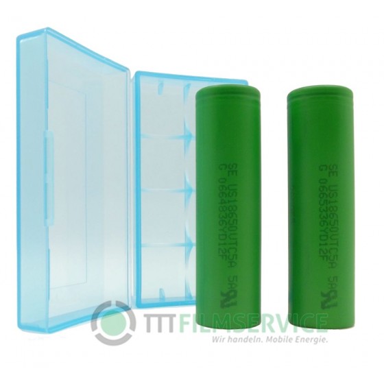 2x Sony US18650VTC5A Lithium Ionen 18650 35A 2600mAh mit Box
