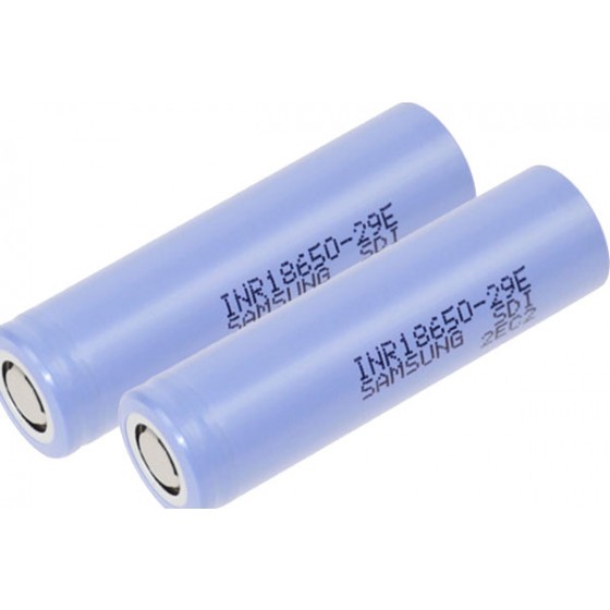 2 x Samsung INR18650 29E Lithium Ionen 2900mAh 18650 10A 3,6 - 3,7V lose