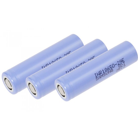 3 x Samsung INR18650 29E Lithium Ionen 2900mAh 18650 10A 3,6 - 3,7V lose