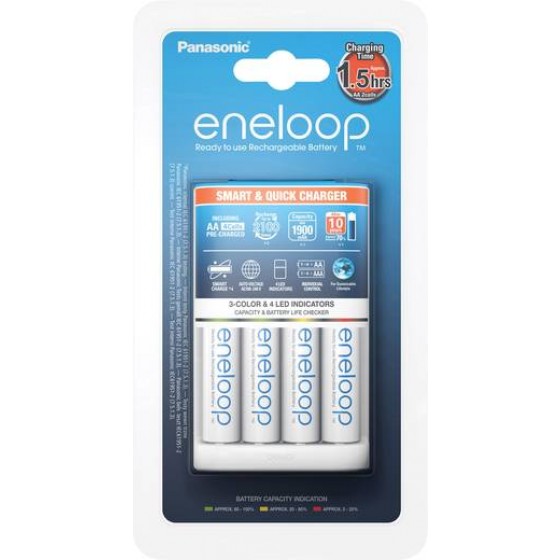 Eneloop Charger BQ-CC55E, K-KJ55MCC40E incl. 4xBK-3MCCE AA 1900mAh