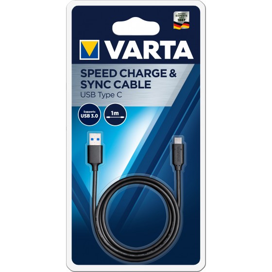 VARTA Speed Charge & Sync cable: 3in1 USB A to Lightning/Micro/Type C