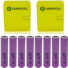 8x Samsung INR18650-30Q 3,6V 3000mAh, Lithium Ionen Akku inkl. Cardiocell Boxen